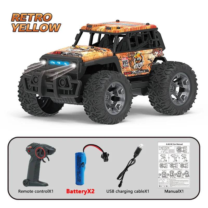 RC High-Speed 1:20 RC Monster Truck - LED Lights & Dual Motor Power! - ToylandEU