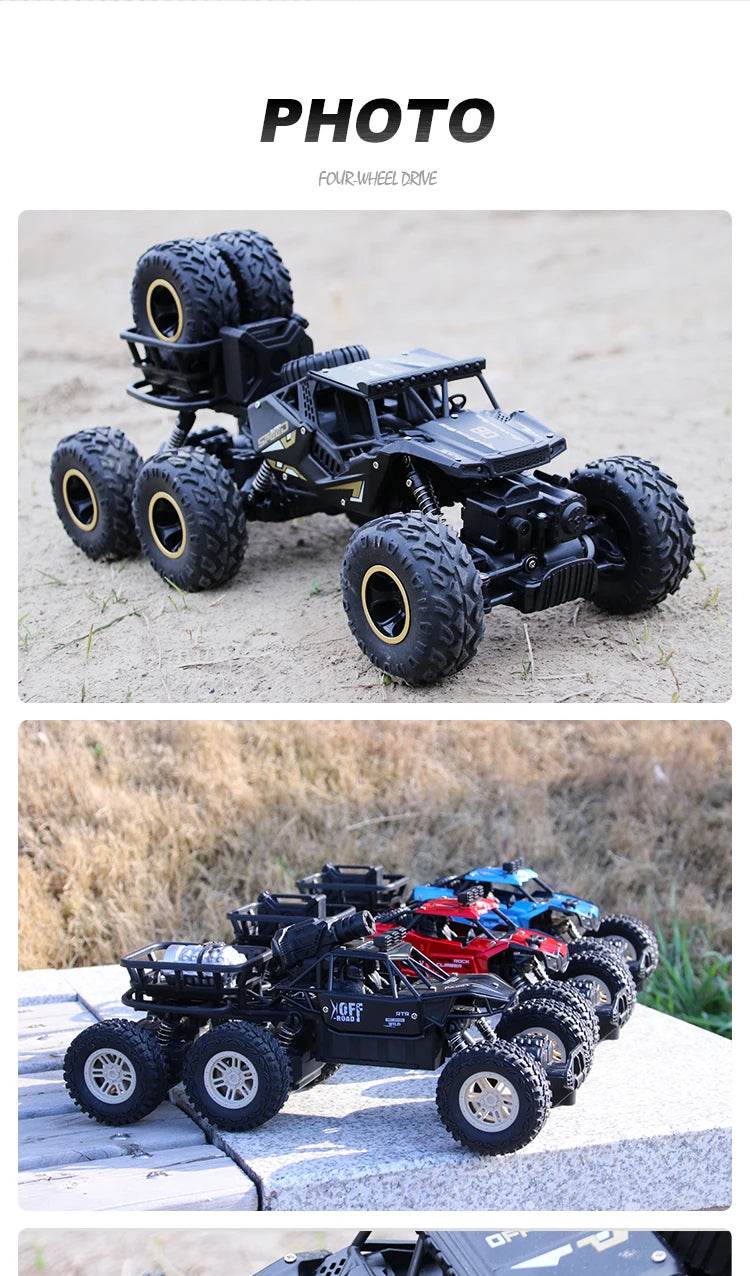 RC High-Speed 2.4G Alloy Off-Road RC Car with Lights and Rechargeable Battery - ToylandEU