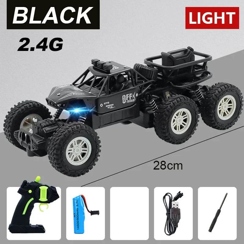 RC High-Speed 2.4G Alloy Off-Road RC Car with Lights and Rechargeable Battery - ToylandEU