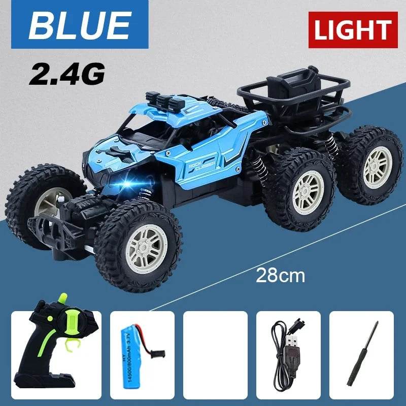 RC High-Speed 2.4G Alloy Off-Road RC Car with Lights and Rechargeable Battery - ToylandEU
