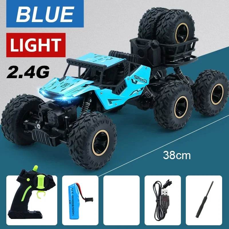 RC High-Speed 2.4G Alloy Off-Road RC Car with Lights and Rechargeable Battery - ToylandEU