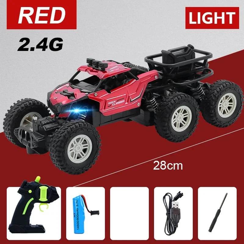 RC High-Speed 2.4G Alloy Off-Road RC Car with Lights and Rechargeable Battery - ToylandEU
