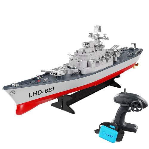 RC High-Speed 2.4G Remote Control Battleship with Dual Motors and Lights - ToylandEU