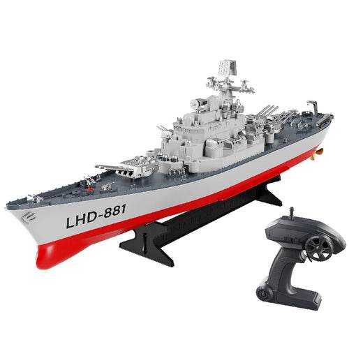 RC High-Speed 2.4G Remote Control Battleship with Dual Motors and Lights - ToylandEU