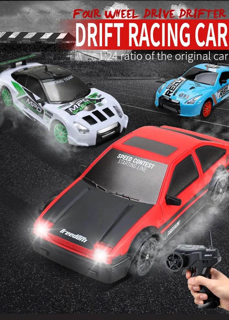 RC High-Speed 2.4G Remote Control Drift RC Car - 4WD AE86 GTR Model Racing Toy for Kids, Perfect Christmas Gift - ToylandEU