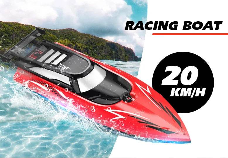 RC High-Speed 2.4G Remote Control Electric Toy Boat with Dual Spiral Pulp Charging - ToylandEU