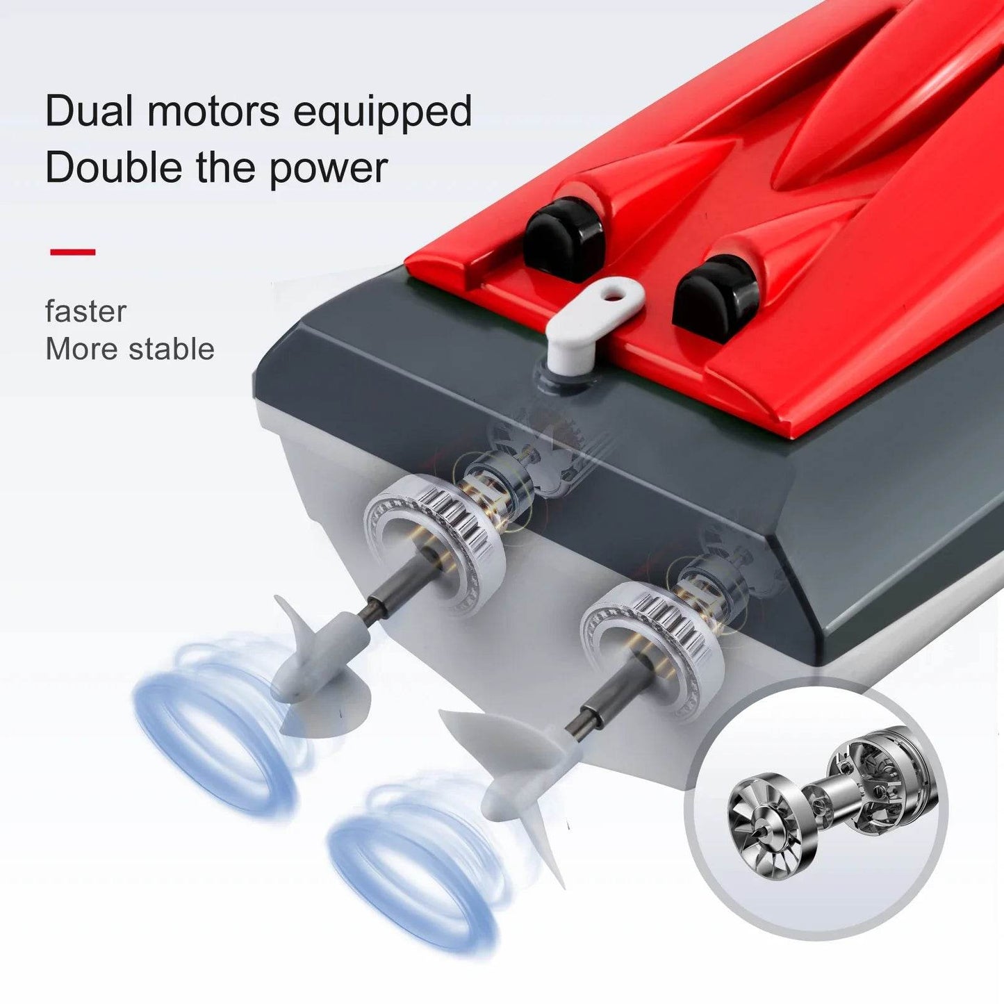 RC High-Speed 2.4G Remote Control RC Boat - 20km/h Rechargeable Waterproof Toy for Kids - ToylandEU