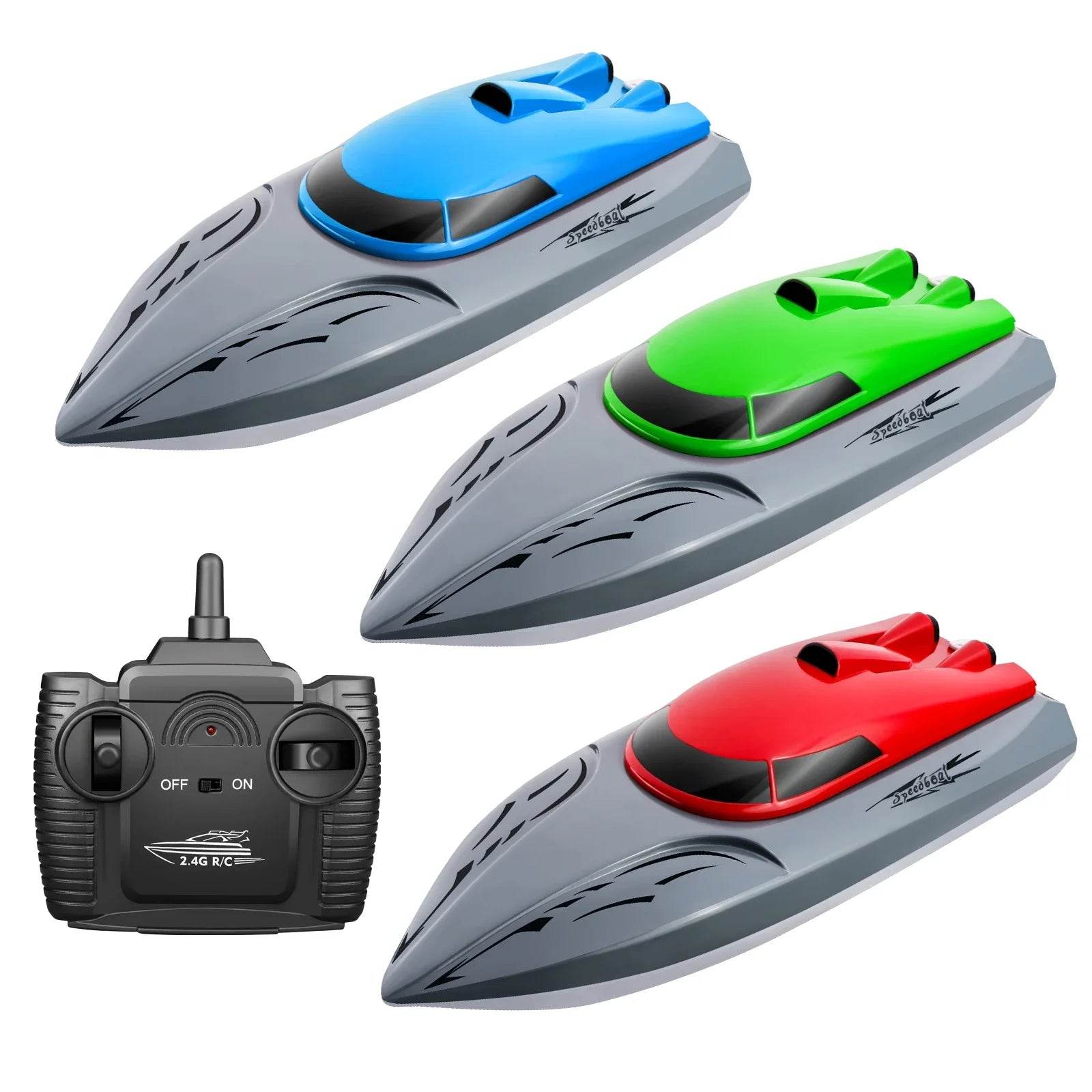 RC High-Speed 2.4G Remote Control RC Boat - 20km/h Rechargeable Waterproof Toy for Kids - ToylandEU