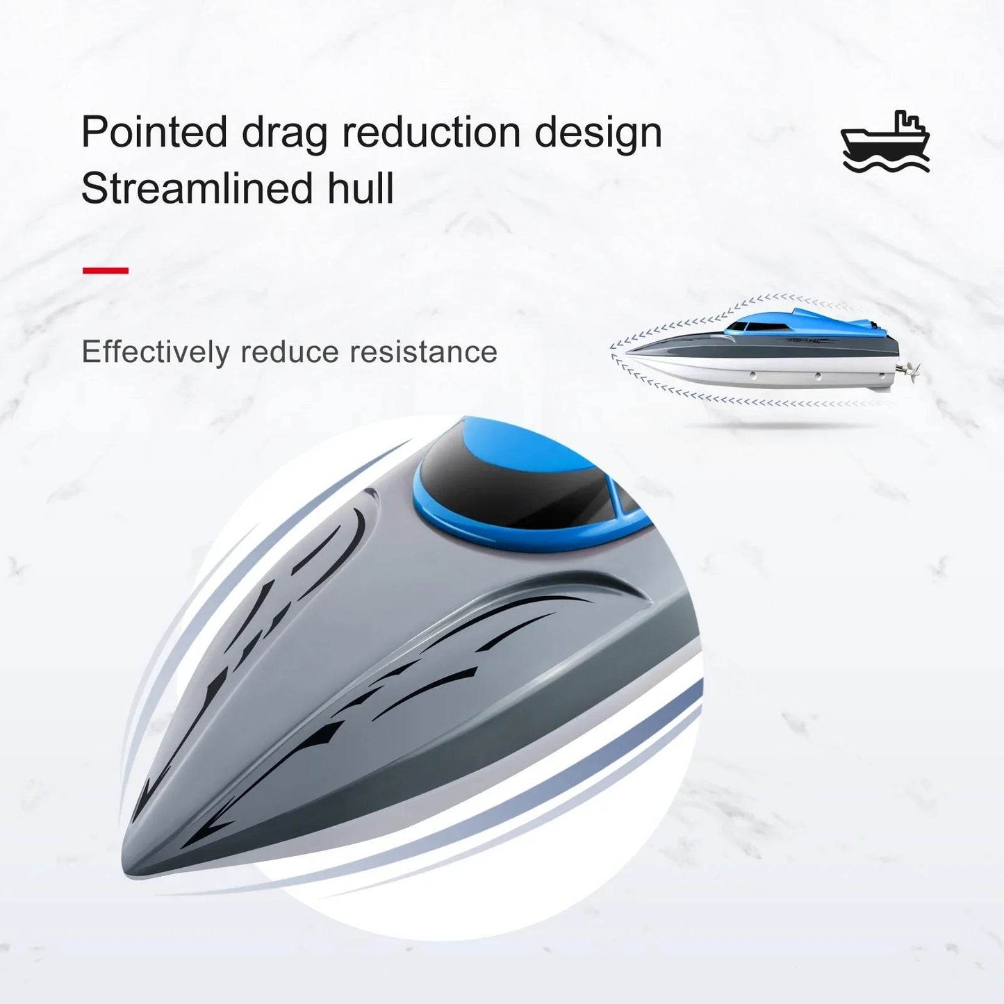 RC High-Speed 2.4G Remote Control RC Boat - 20km/h Rechargeable Waterproof Toy for Kids - ToylandEU
