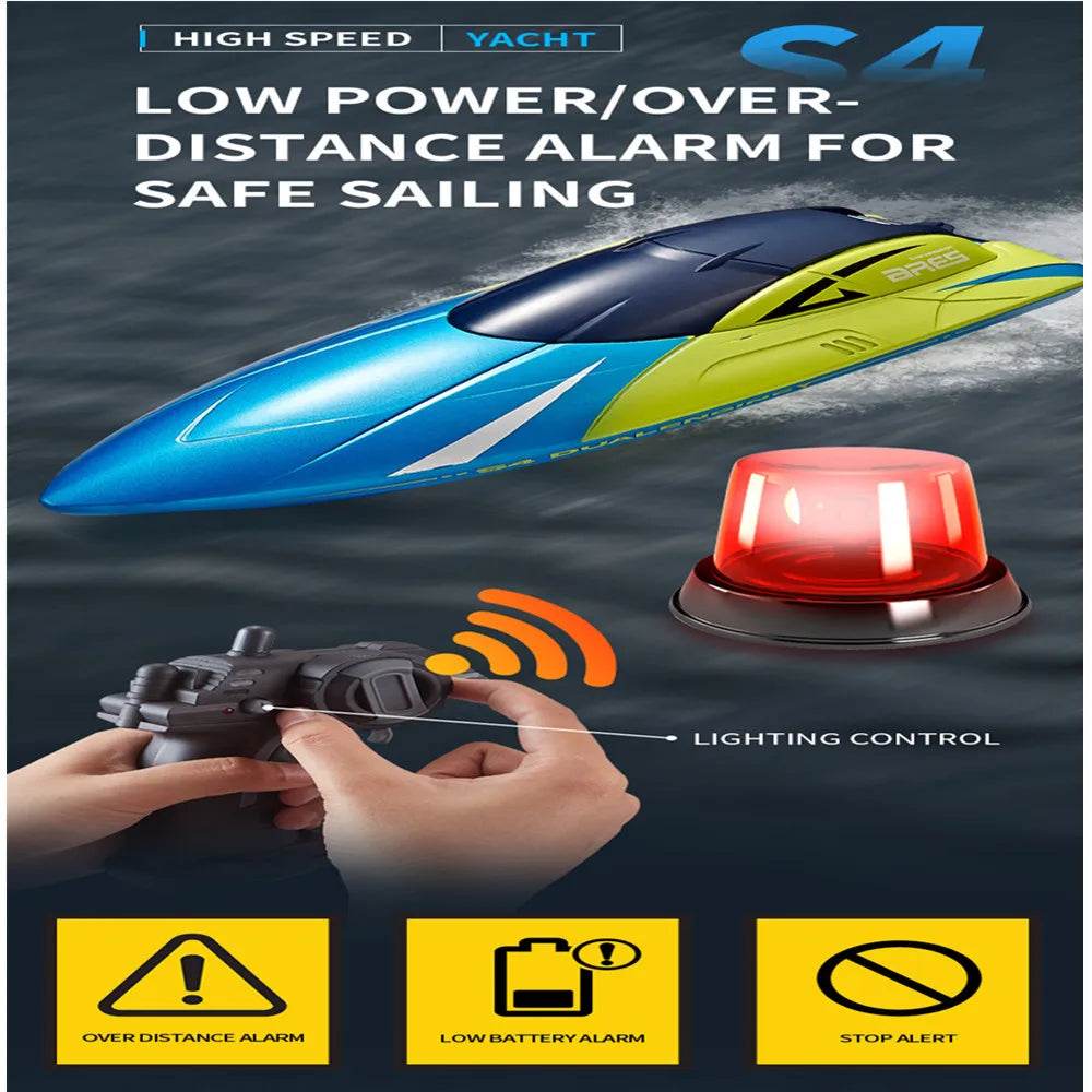 RC High-Speed 2.4G Remote Control Racing Boat - Electric RC Speedboat for Outdoor Fun, Ideal Gift for Boys, 20 Minutes Playtime - ToylandEU