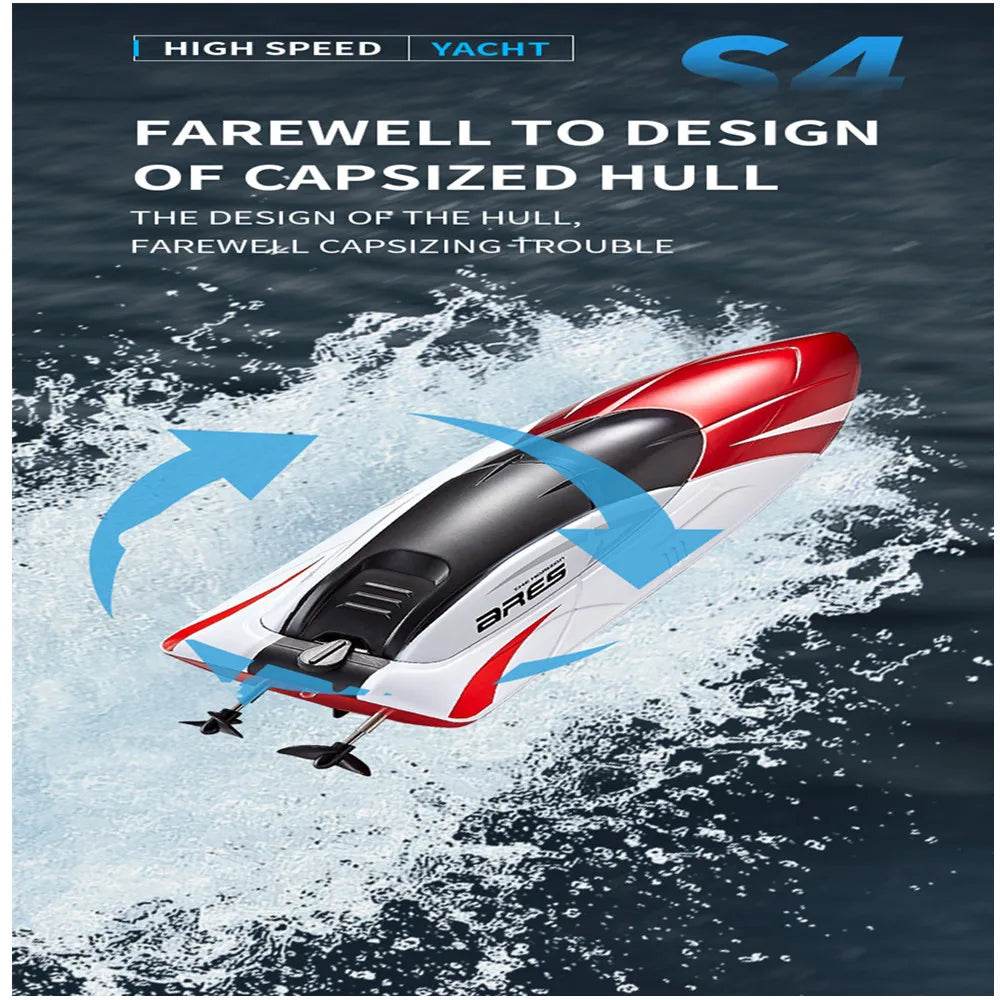 RC High-Speed 2.4G Remote Control Racing Boat - Electric RC Speedboat for Outdoor Fun, Ideal Gift for Boys, 20 Minutes Playtime - ToylandEU