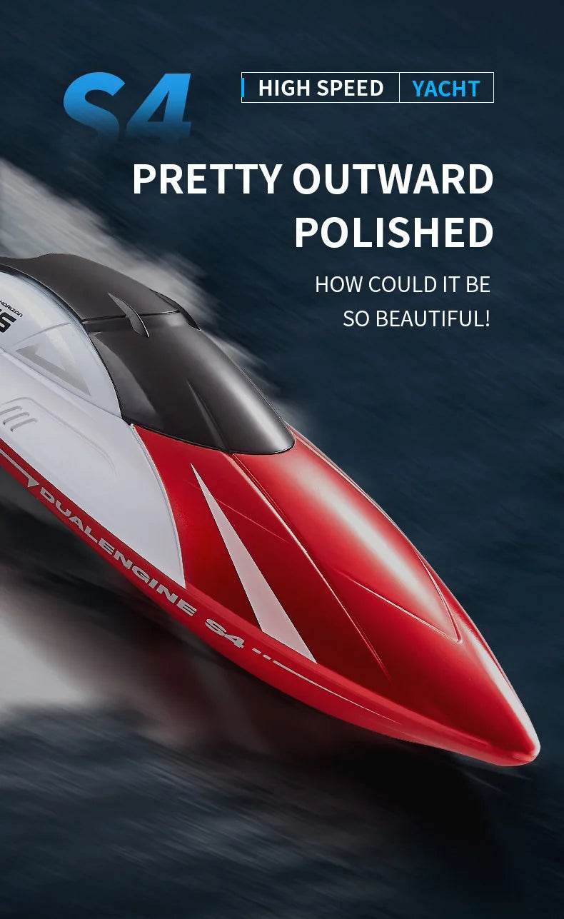 RC High-Speed 2.4G Remote Control Racing Boat - Electric RC Speedboat for Outdoor Fun, Ideal Gift for Boys, 20 Minutes Playtime - ToylandEU