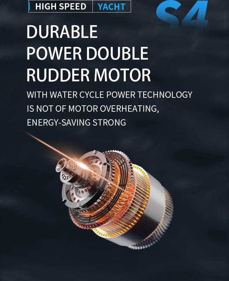 RC High-Speed 2.4G Remote Control Racing Boat - Electric RC Speedboat for Outdoor Fun, Ideal Gift for Boys, 20 Minutes Playtime - ToylandEU