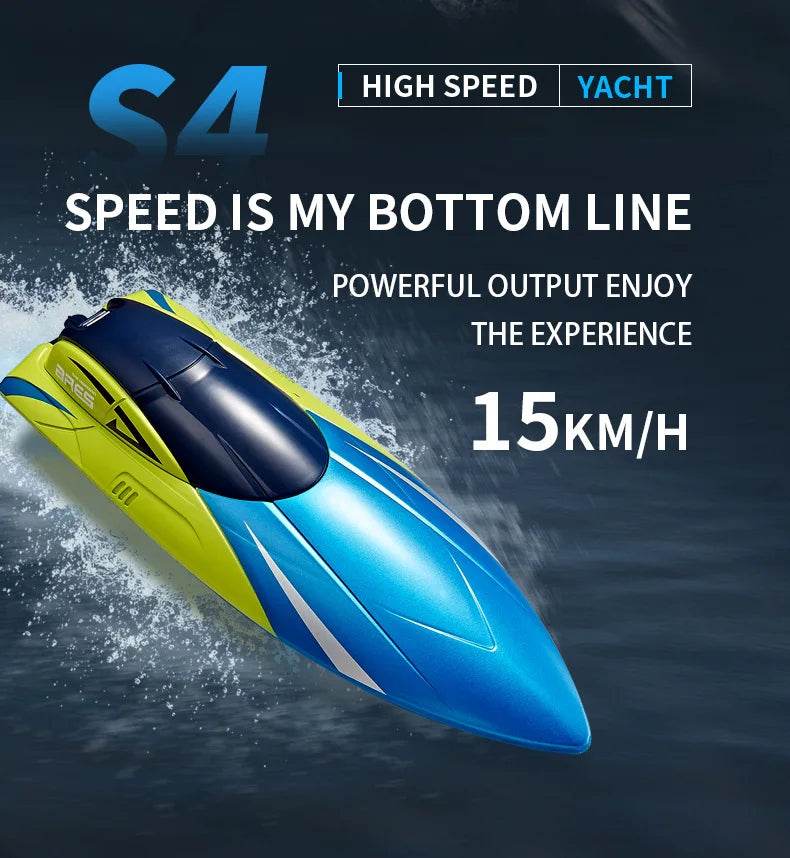 RC High-Speed 2.4G Remote Control Racing Boat - Electric RC Speedboat for Outdoor Fun, Ideal Gift for Boys, 20 Minutes Playtime - ToylandEU