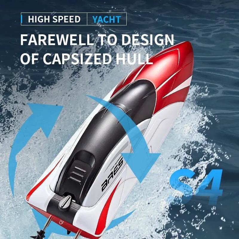 RC High-Speed 2.4G Waterproof Remote Control Boat with Dual Rudder System - ToylandEU