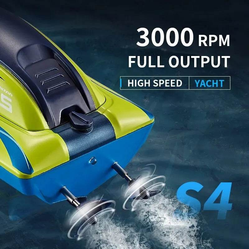 RC High-Speed 2.4G Waterproof Remote Control Boat with Dual Rudder System - ToylandEU