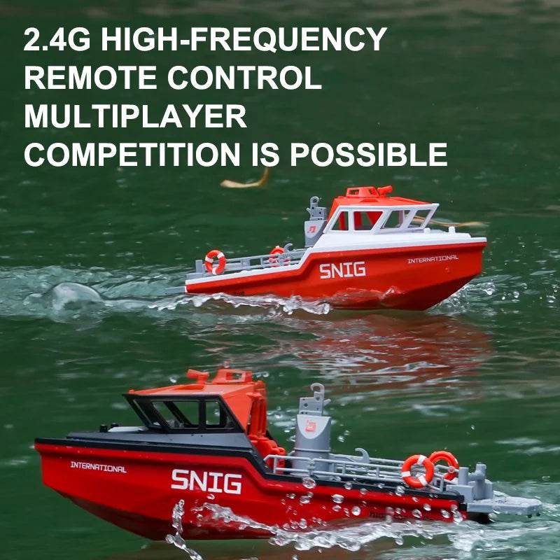 RC High-Speed 2.4G Wireless Brushless RC Rescue Tugboat - Remote Control Boat for Kids and Adults, Perfect Gift for Birthdays - ToylandEU
