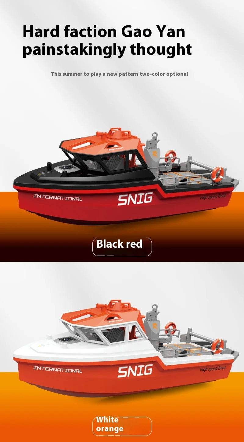 RC High-Speed 2.4G Wireless Brushless RC Rescue Tugboat - Remote Control Boat for Kids and Adults, Perfect Gift for Birthdays - ToylandEU