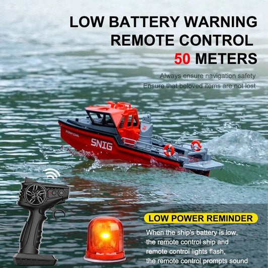 RC High-Speed 2.4G Wireless RC Rescue Tugboat 694 - Remote Control Captain Ship for Kids - ToylandEU