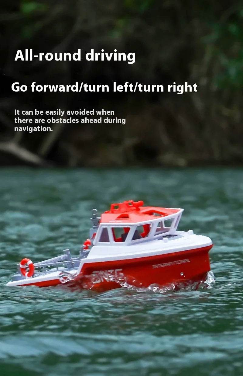RC High-Speed 2.4G Wireless RC Rescue Tugboat 694 - Remote Control Captain Ship for Kids - ToylandEU