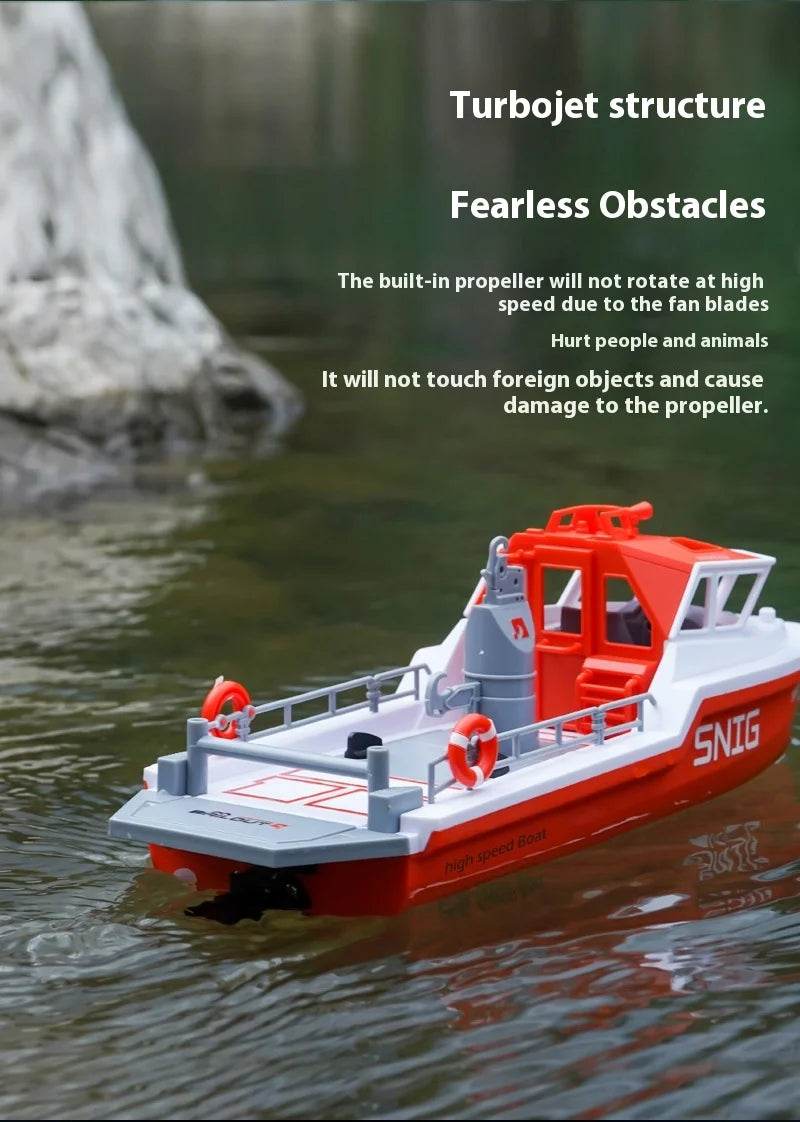 RC High-Speed 2.4G Wireless RC Rescue Tugboat 694 - Remote Control Captain Ship for Kids - ToylandEU
