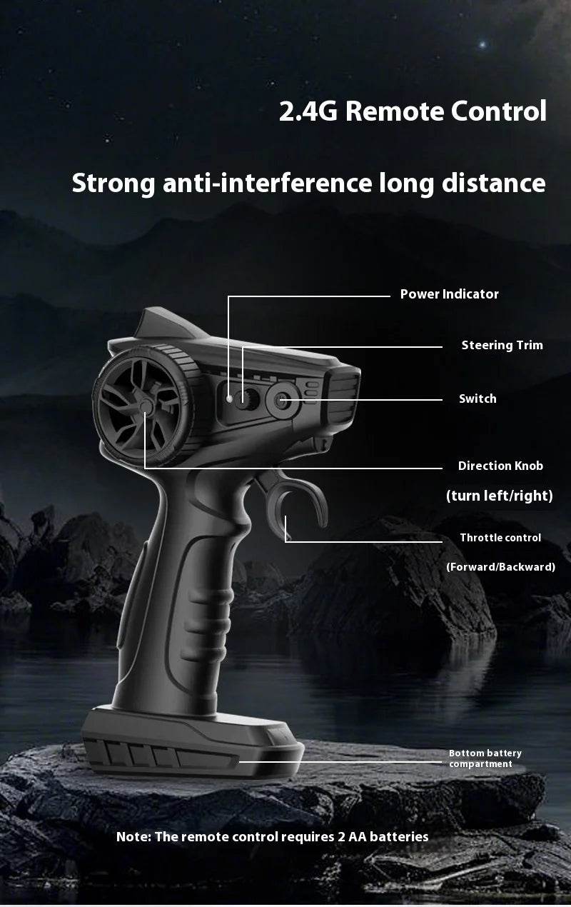 RC High-Speed 2.4G Wireless RC Rescue Tugboat 694 - Remote Control Captain Ship for Kids - ToylandEU