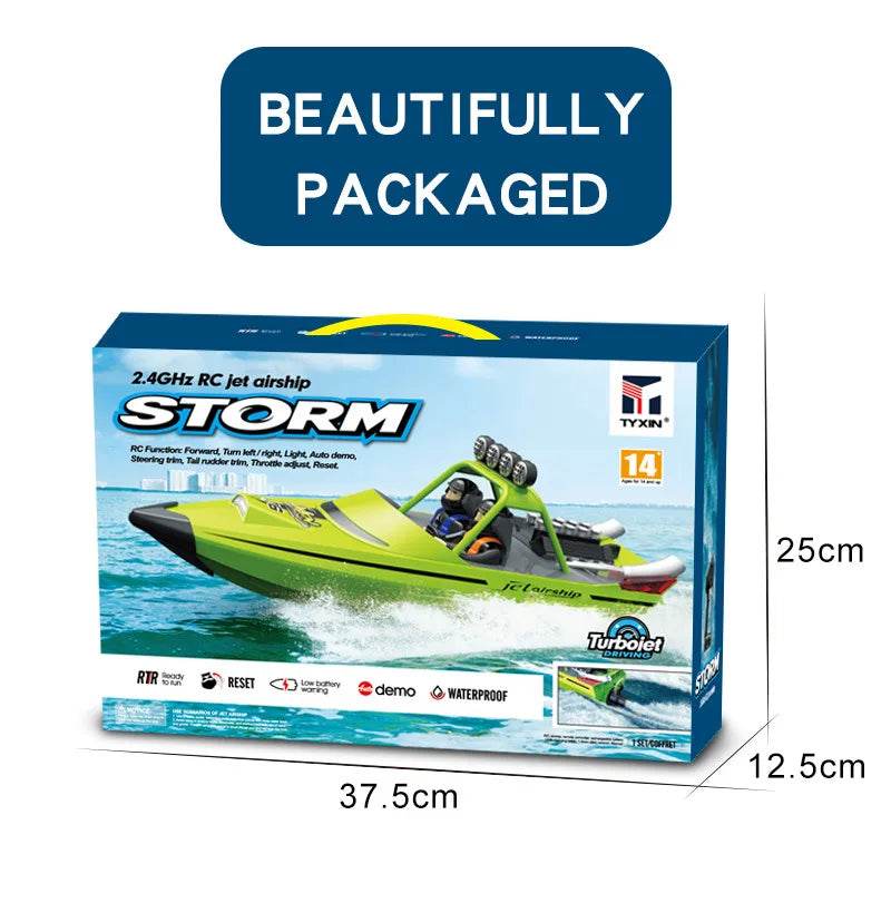 RC High-Speed 2.4G Wireless Remote Control Electric Racing Boat - Perfect Gift for Boys! - ToylandEU