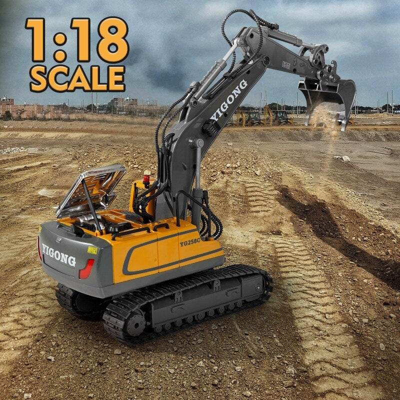 RC High-Speed 2.4GHz RC Excavator & Bulldozer Toy Truck - Ready to Play! - ToylandEU