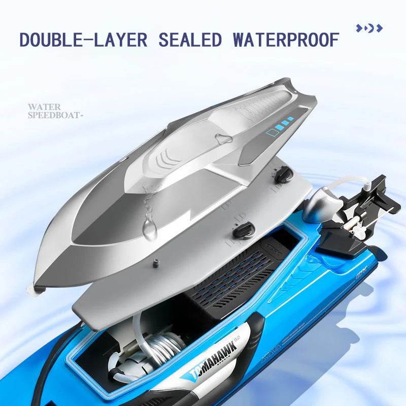 RC High-Speed 2.4GHz RC Racing Boat with Carbon Brush Motor - Waterproof Fun! - ToylandEU