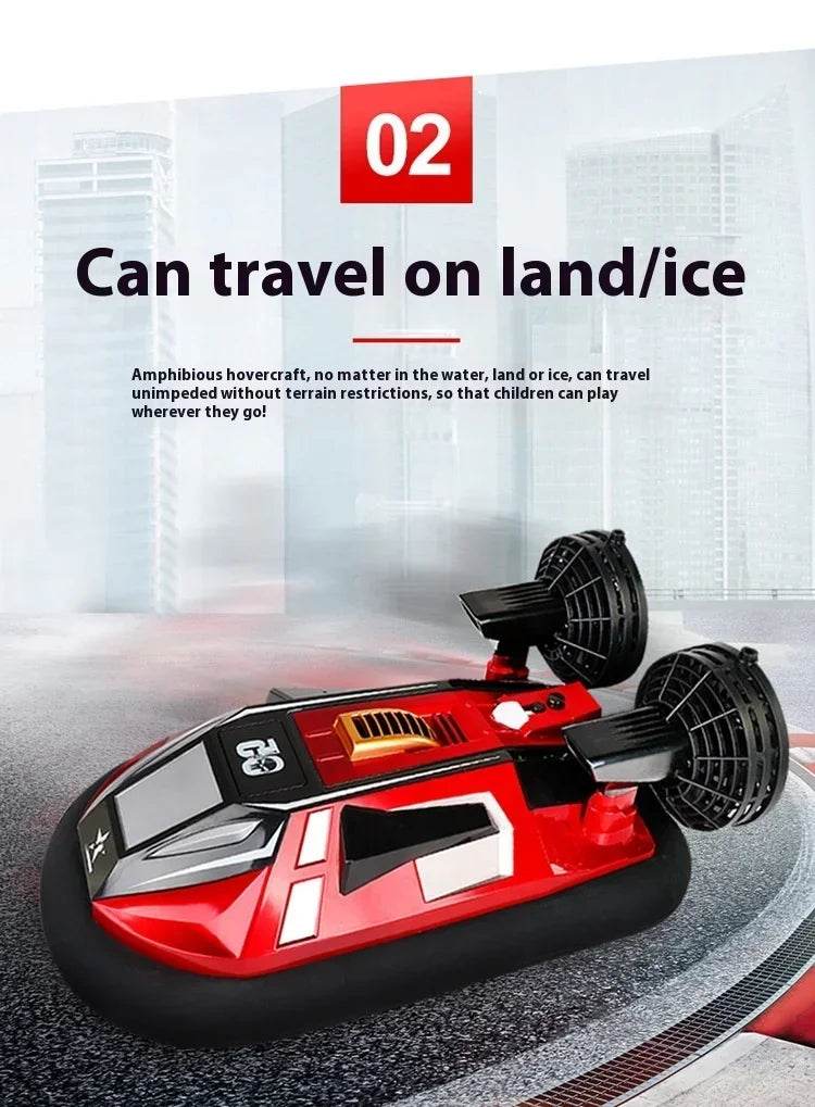 RC High-Speed 2.4g Amphibious RC Hovercraft - 4-Way Simulation Speedboat for Kids' Outdoor Fun - ToylandEU