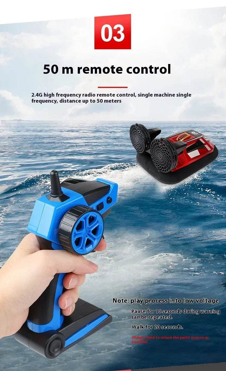 RC High-Speed 2.4g Amphibious RC Hovercraft - 4-Way Simulation Speedboat for Kids' Outdoor Fun - ToylandEU