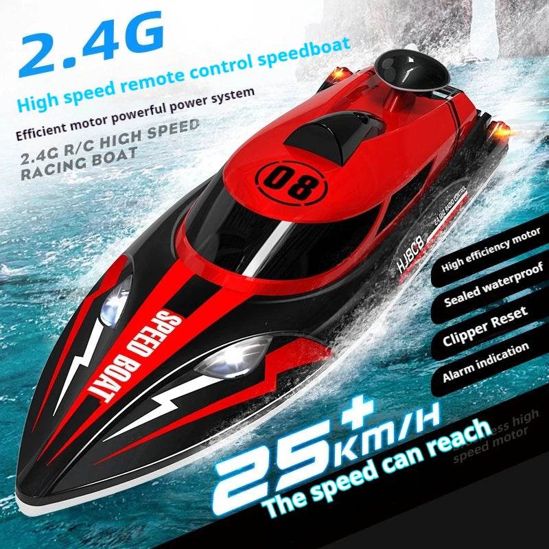 RC High-Speed 25 Km/H Hj808 Remote Control Boat - 2.4G Electric Toy for Kids, Perfect Gift! - ToylandEU