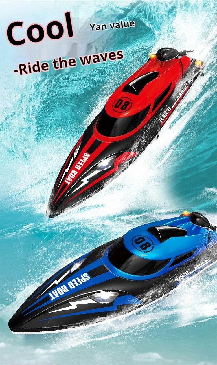 RC High-Speed 25 Km/H Hj808 Remote Control Boat - 2.4G Electric Toy for Kids, Perfect Gift! - ToylandEU