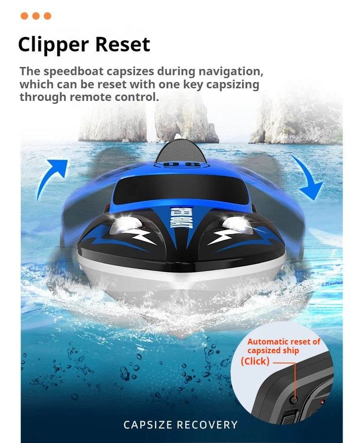 RC High-Speed 25 Km/H Hj808 Remote Control Boat - 2.4G Electric Toy for Kids, Perfect Gift! - ToylandEU