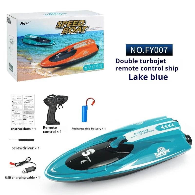 RC High-Speed 25 Km/H Hj808 Remote Control Boat - 2.4G Electric Toy for Kids, Perfect Gift! - ToylandEU