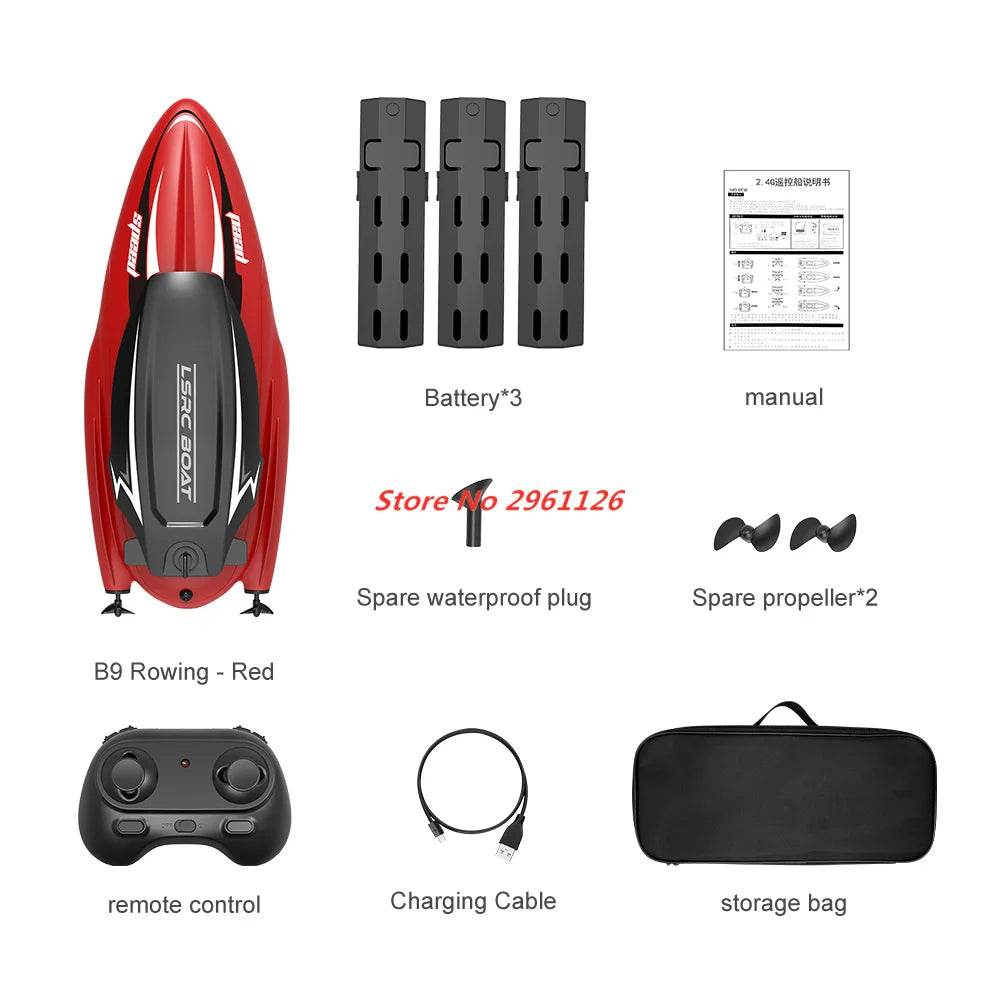 RC High-Speed 25KM/H Waterproof Electric RC Racing Boat - Remote Control Speedboat for Summer Fun 100M Range - ToylandEU