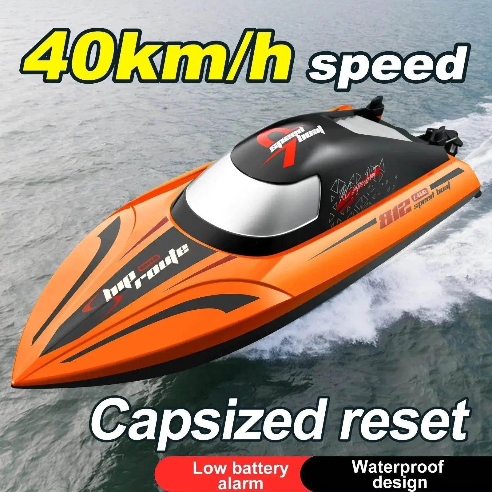  RC High-Speed 40 Km/h RC Boat with Dual Motors - Waterproof Remote Control Speedboat for Ages 14+ -  ToylandEU™