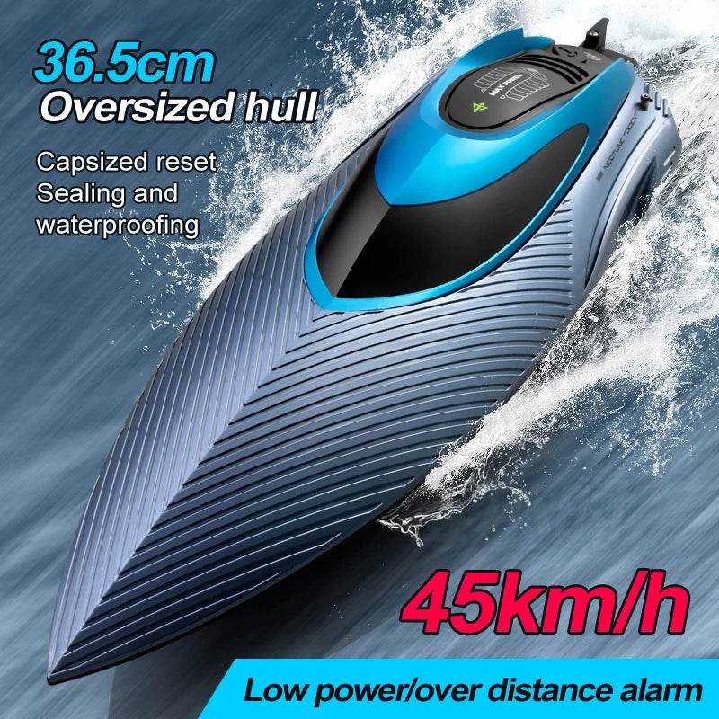 RC High-Speed 45KM/H Remote-Controlled RC Boat for Kids - 36cm Rechargeable Water Racer - ToylandEU