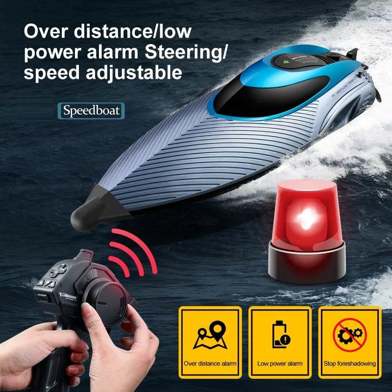RC High-Speed 45KM/H Remote-Controlled RC Boat for Kids - 36cm Rechargeable Water Racer - ToylandEU