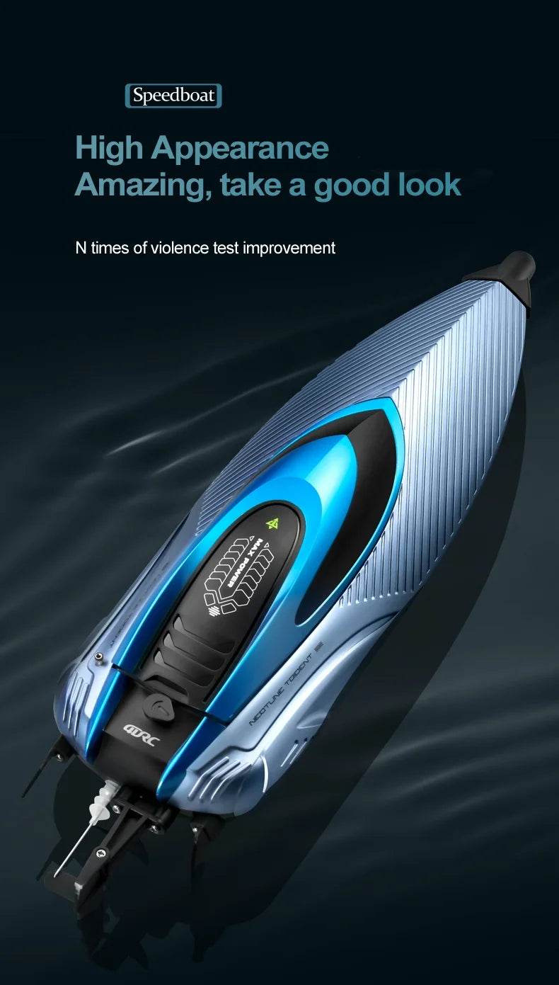 RC High-Speed 45KM/H Remote-Controlled RC Boat for Kids - 36cm Rechargeable Water Racer - ToylandEU