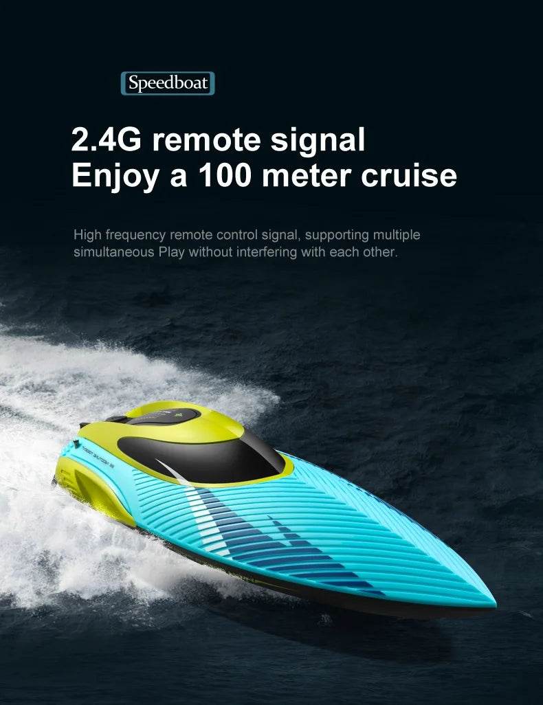 RC High-Speed 45KM/H Remote-Controlled RC Boat for Kids - 36cm Rechargeable Water Racer - ToylandEU