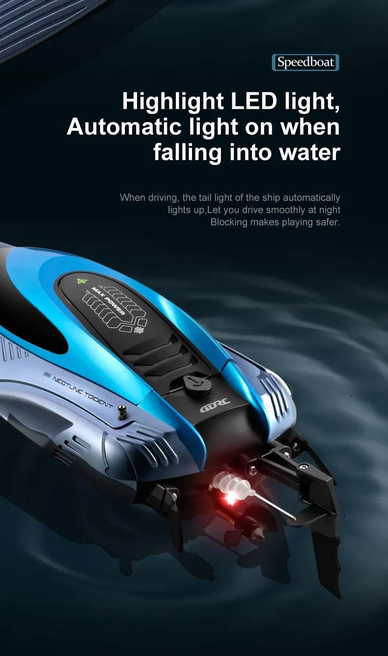RC High-Speed 45KM/H Remote-Controlled RC Boat for Kids - 36cm Rechargeable Water Racer - ToylandEU