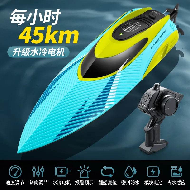 RC High-Speed 45KM/H Remote-Controlled RC Boat for Kids - 36cm Rechargeable Water Racer - ToylandEU