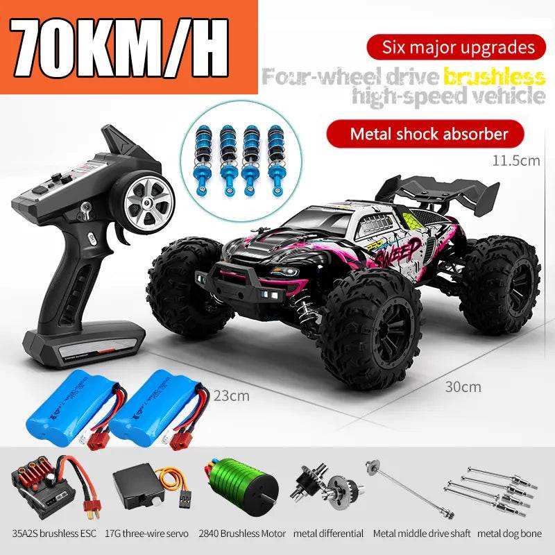 RC High-Speed 4x4 Off-Road RC Car with LED Controller for Thrilling Adventures - ToylandEU