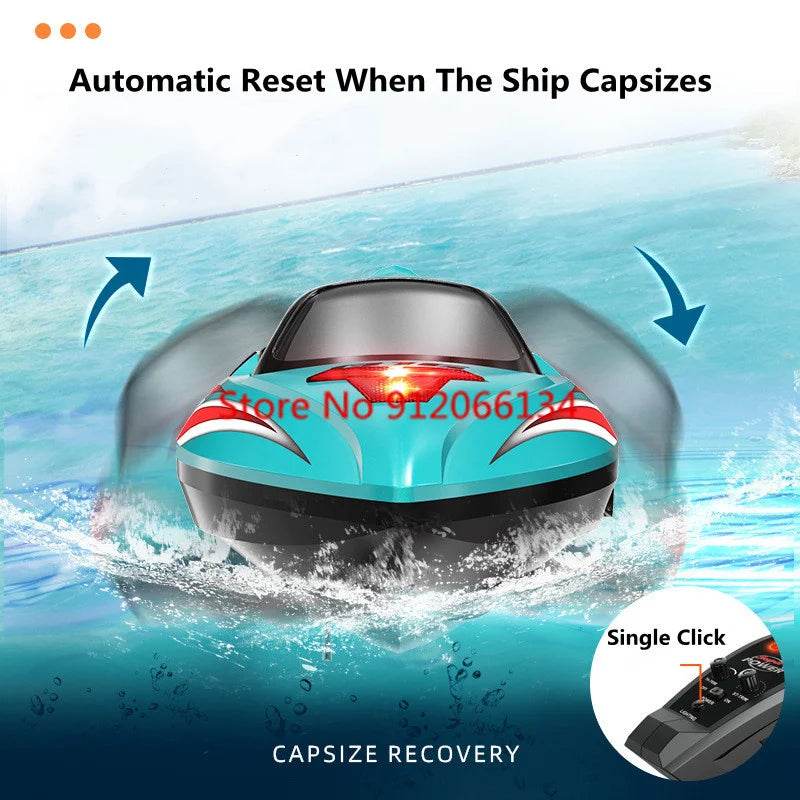 RC High-Speed 70KM/H Remote Control Racing Boat with 200M Range and Capsize Recovery – Waterproof RC Toy for Ages 14+ - ToylandEU