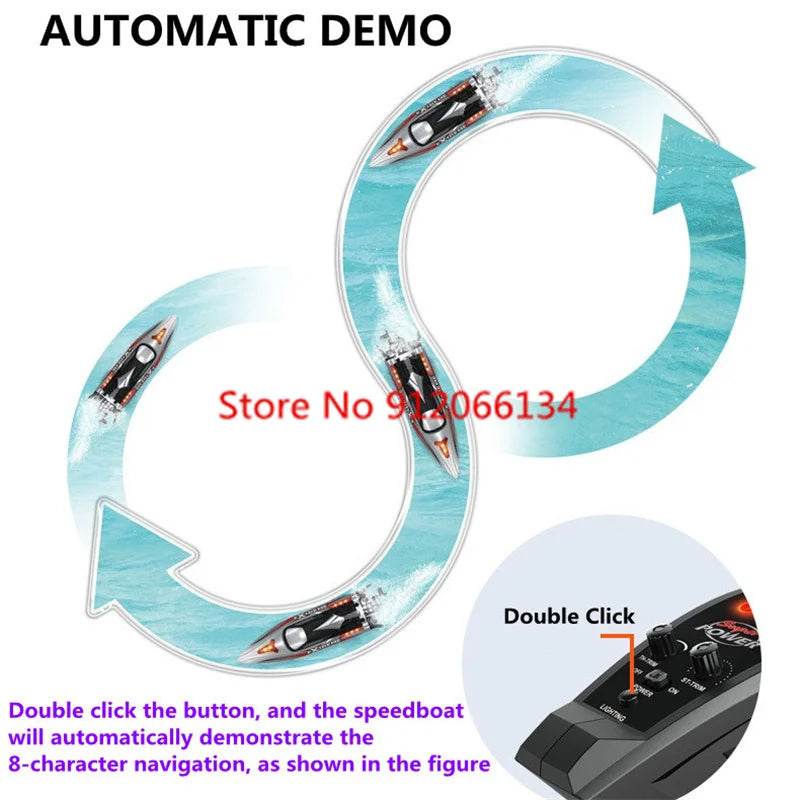 RC High-Speed 70KM/H Remote Control Racing Boat with 200M Range and Capsize Recovery – Waterproof RC Toy for Ages 14+ - ToylandEU