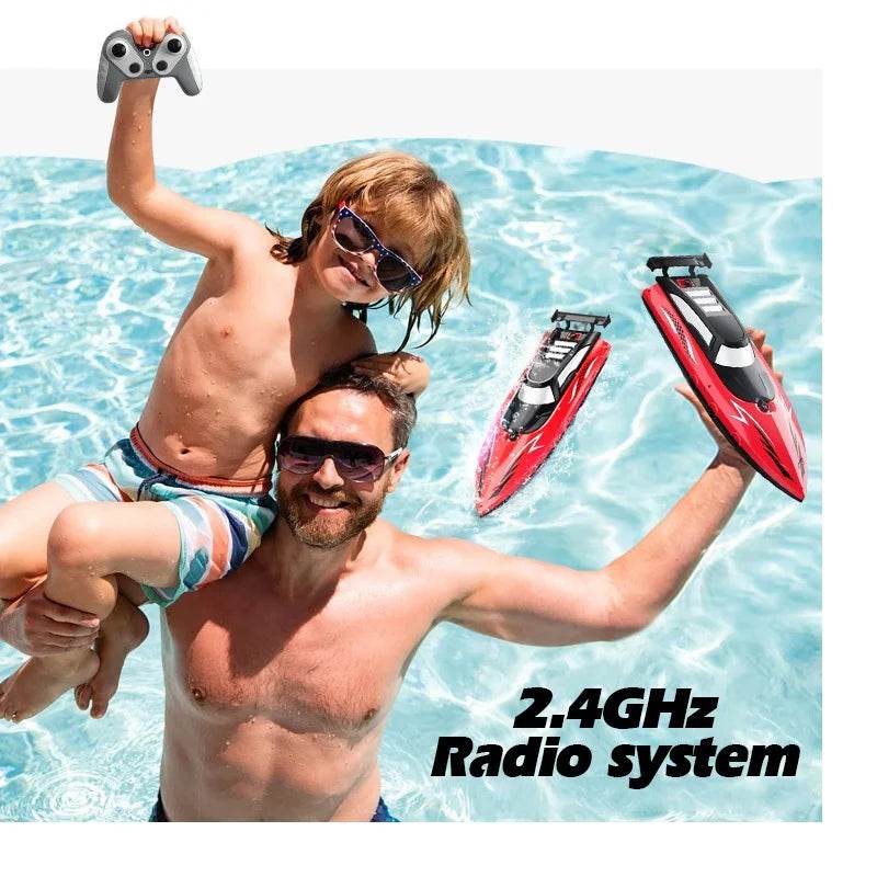 RC High-Speed Electric Remote Control Boat with 2.4G Technology - Double Spiral Pulp Design - ToylandEU
