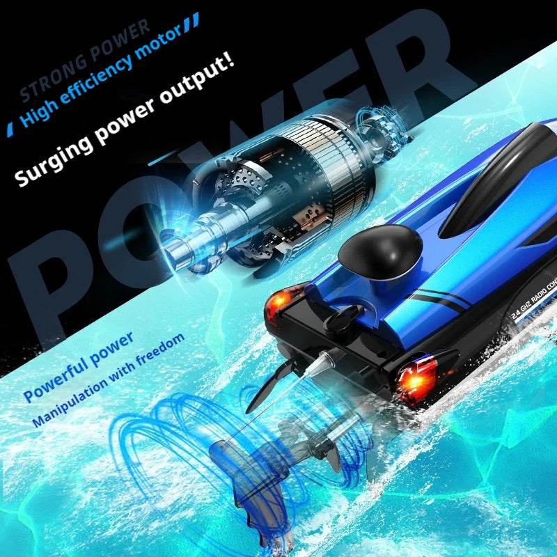RC High-Speed Hj808 Remote Control Speedboat - 25 Km/H Electric Toy for Kids with 2.4g Technology - ToylandEU
