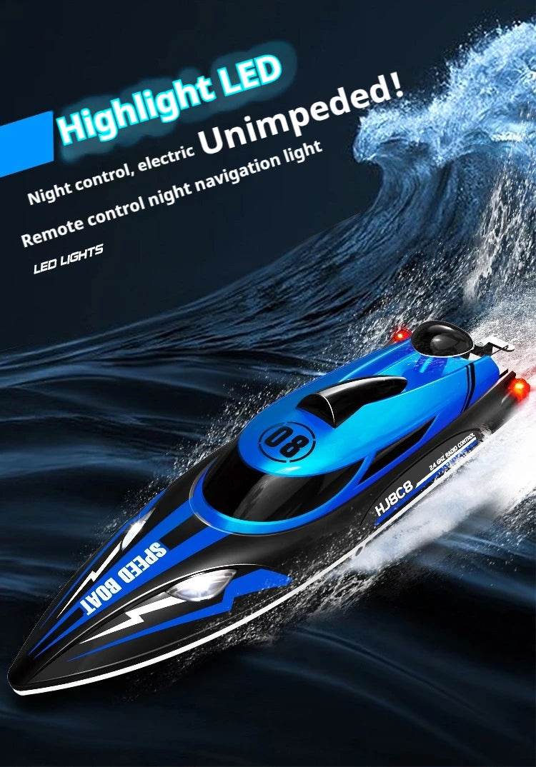 RC High-Speed Hj808 Remote Control Speedboat - 25 Km/H Electric Toy for Kids with 2.4g Technology - ToylandEU