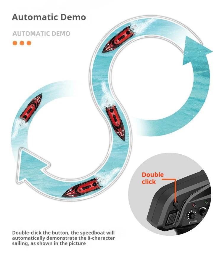 RC High-Speed Hj808 Remote Control Speedboat - 25 Km/H Electric Toy for Kids with 2.4g Technology - ToylandEU